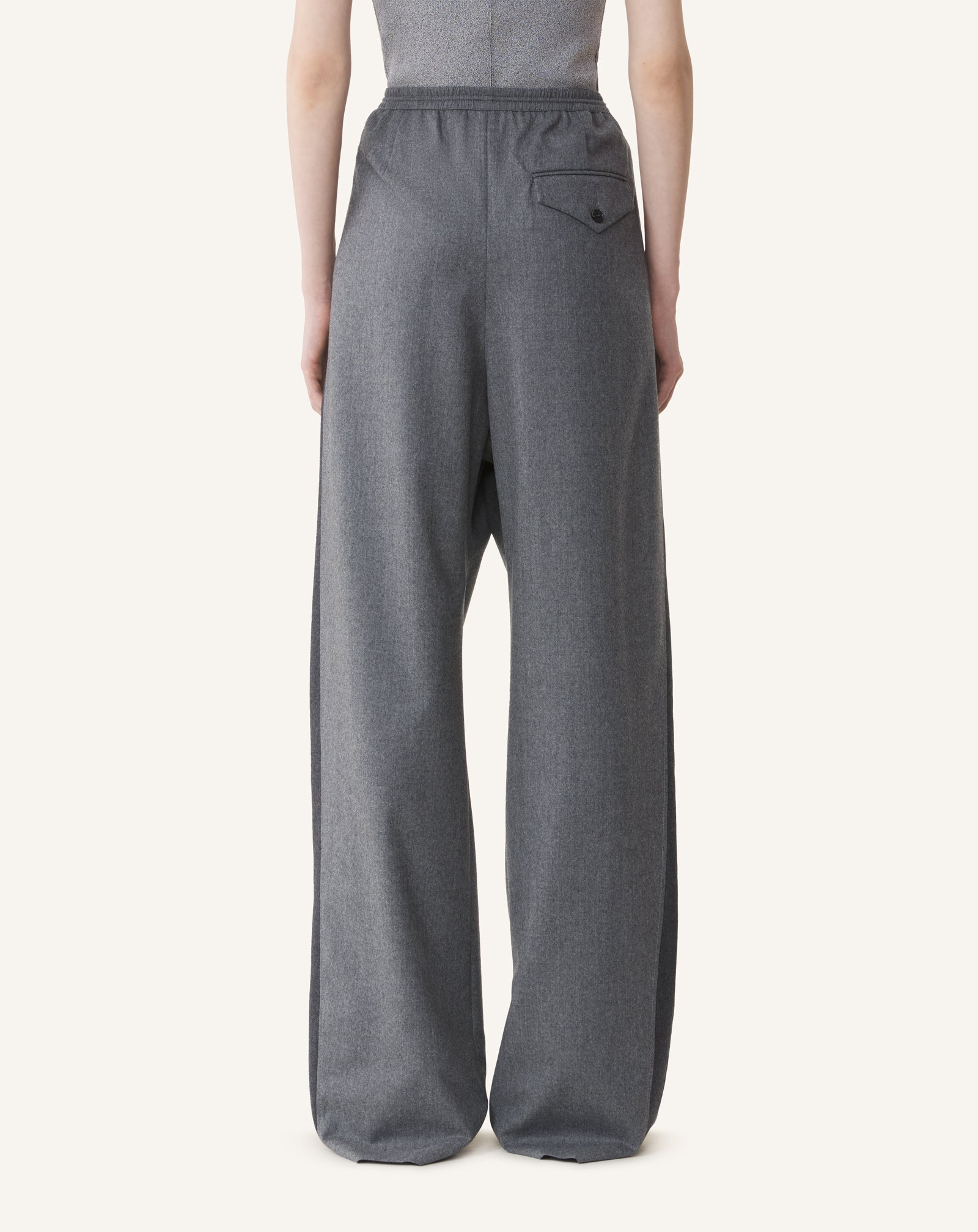 PANTALON LARGE EN FLANELLE DE LAINE