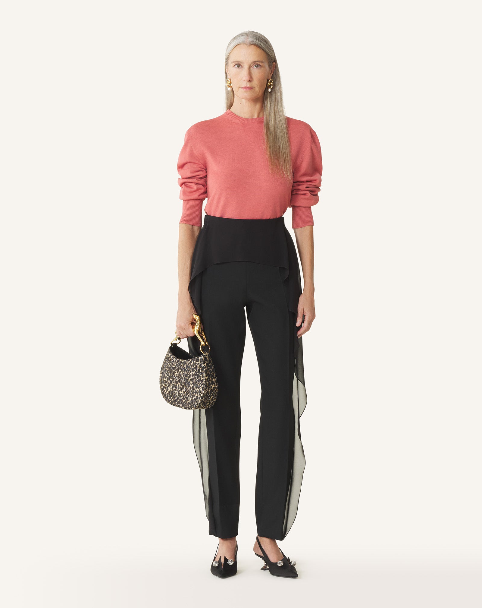 PANTALON À VOLANTS EN LAINE