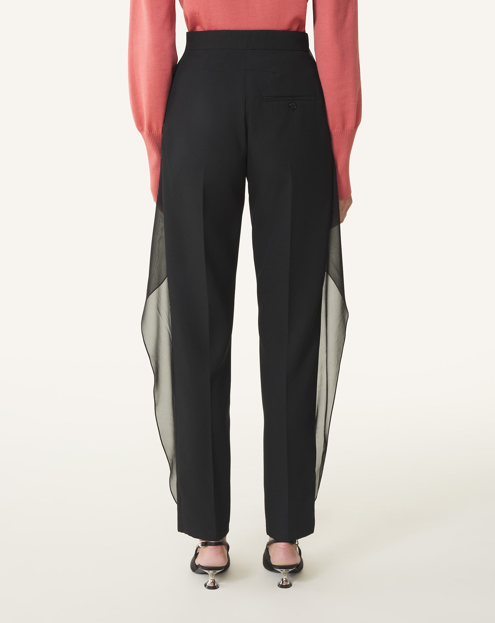 PANTALON À VOLANTS EN LAINE