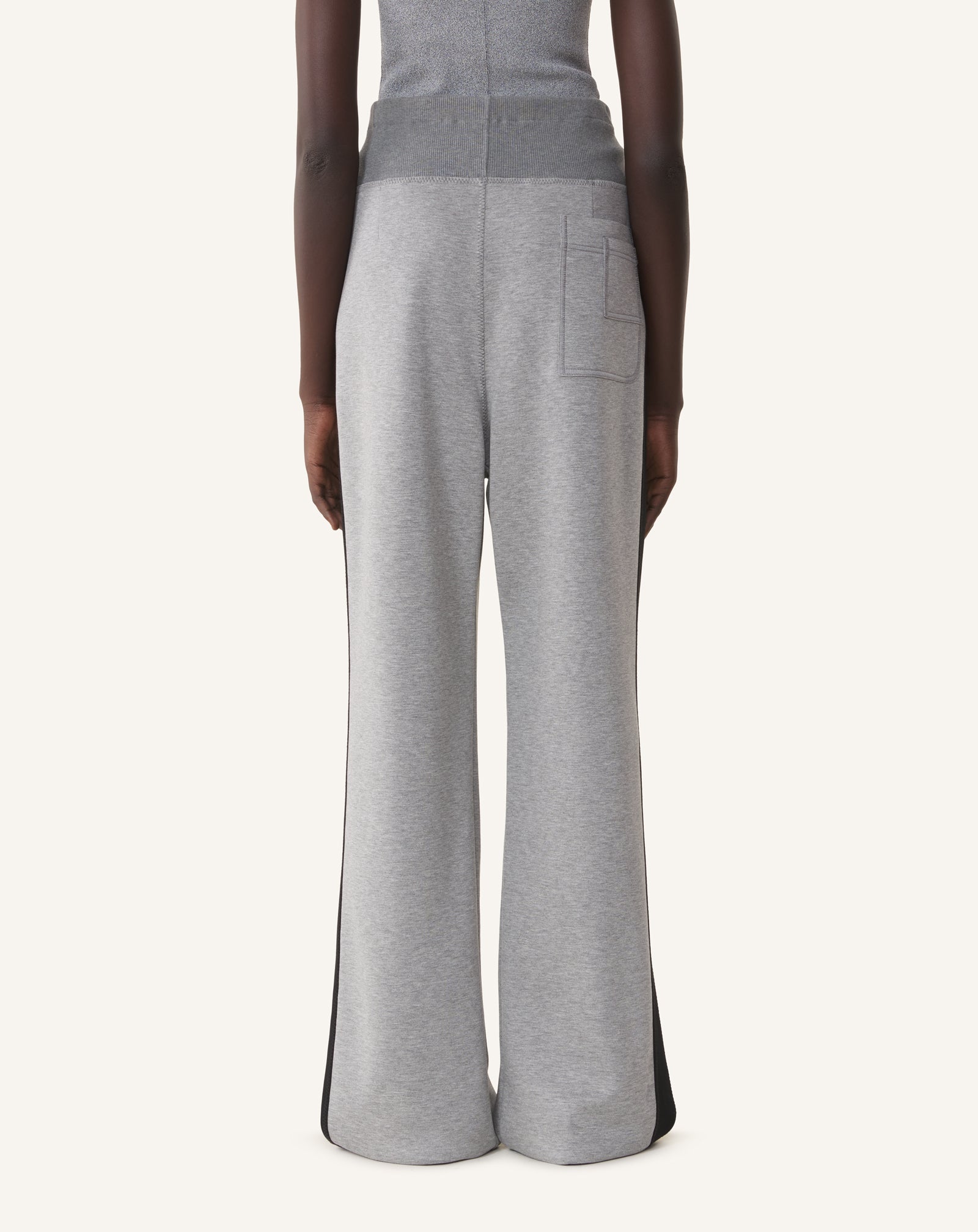 JOGGING LARGE EN JERSEY DOUBLE FACE GRIS