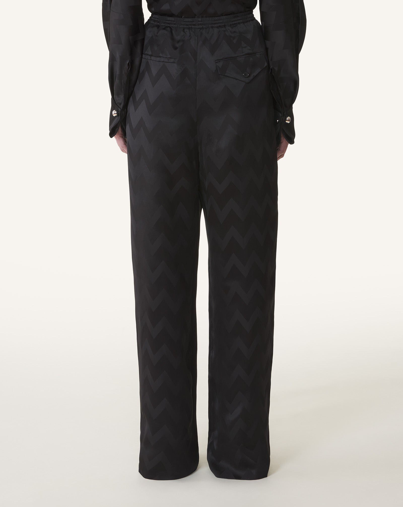 PANTALON FLUIDE EN VISCOSE JACQUARD