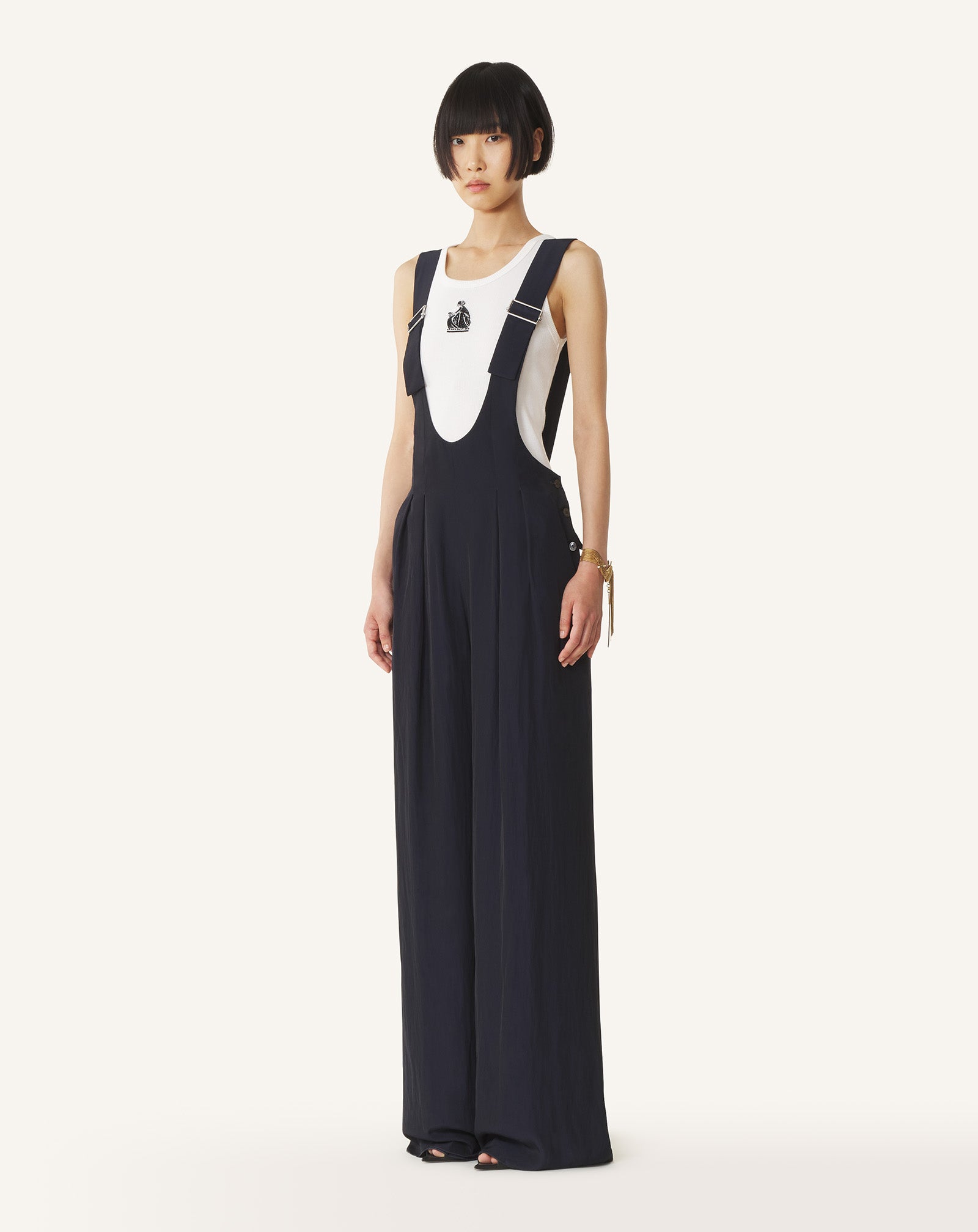 COMBINAISON EN CHARMEUSE BLEU