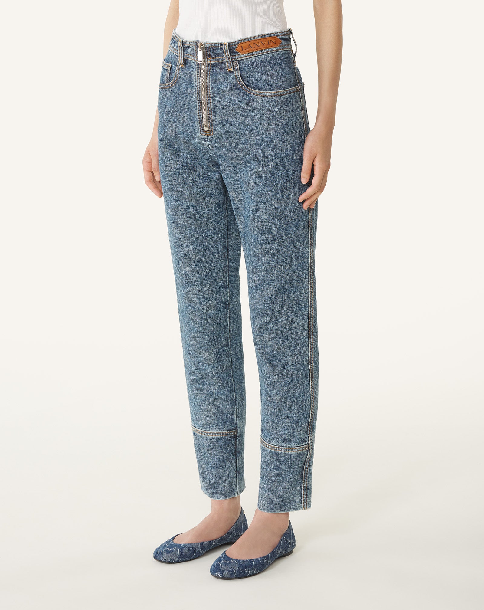 PANTALON ZIPPÉ EN DENIM