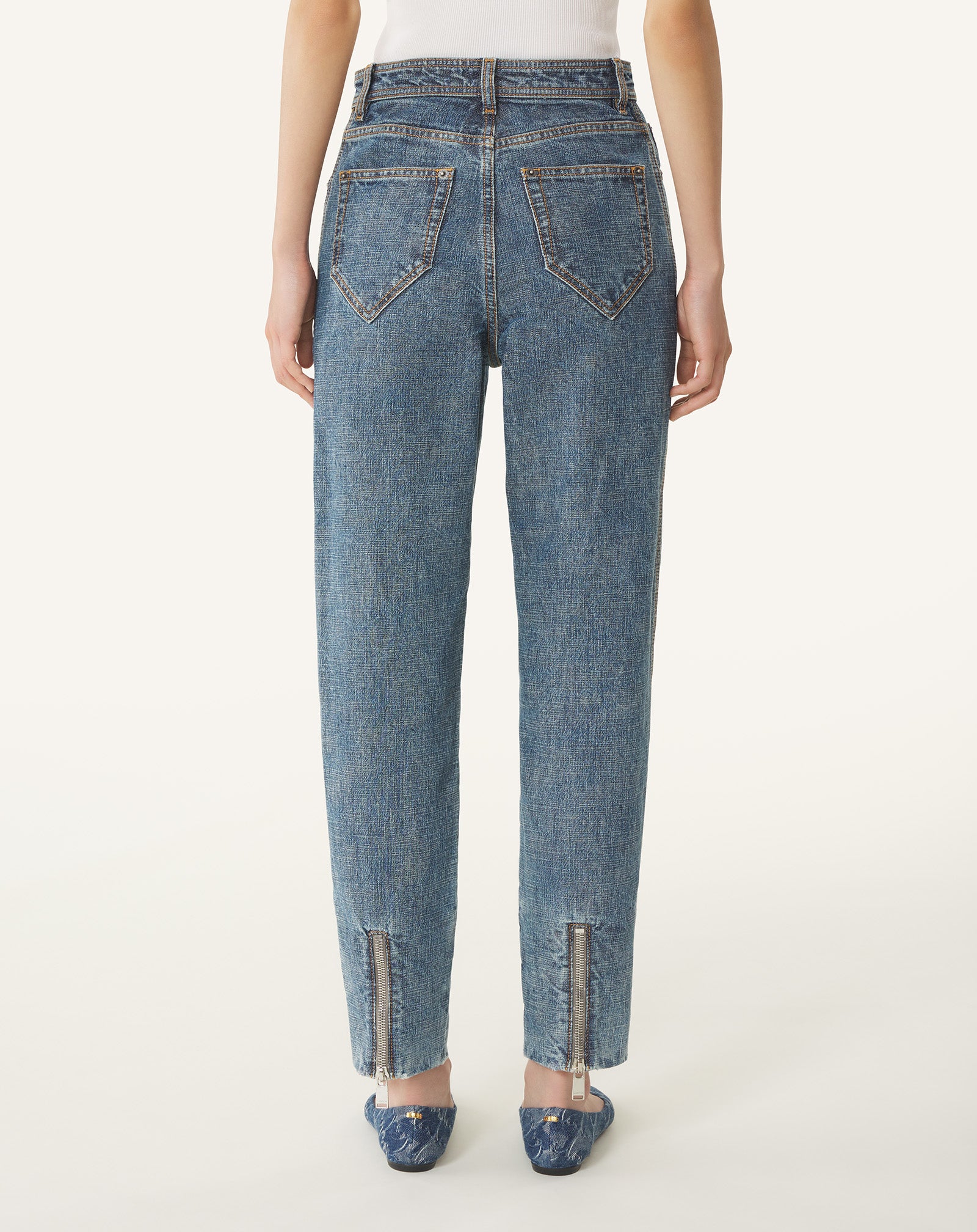 PANTALON ZIPPÉ EN DENIM