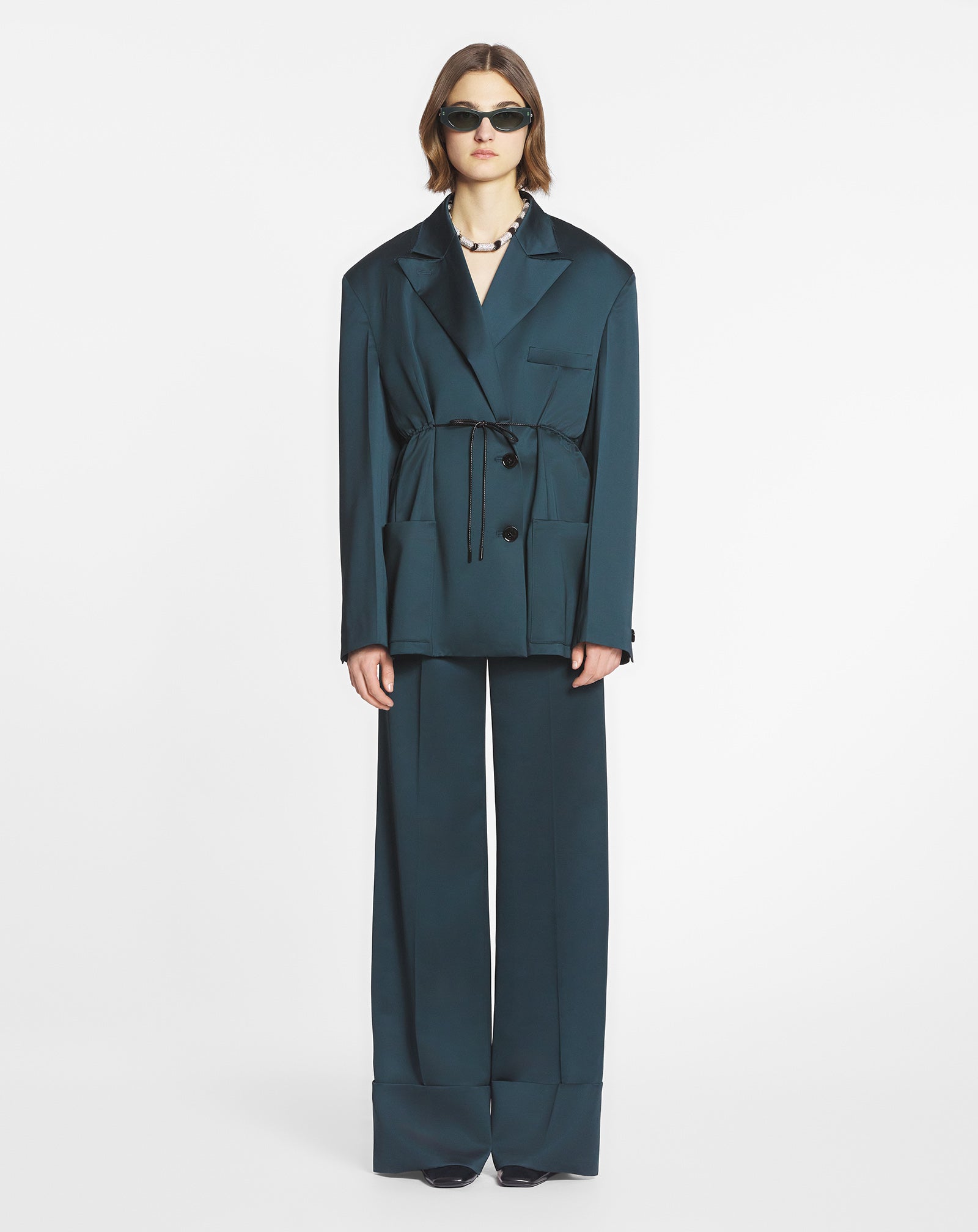 PANTALON LARGE À REVERS