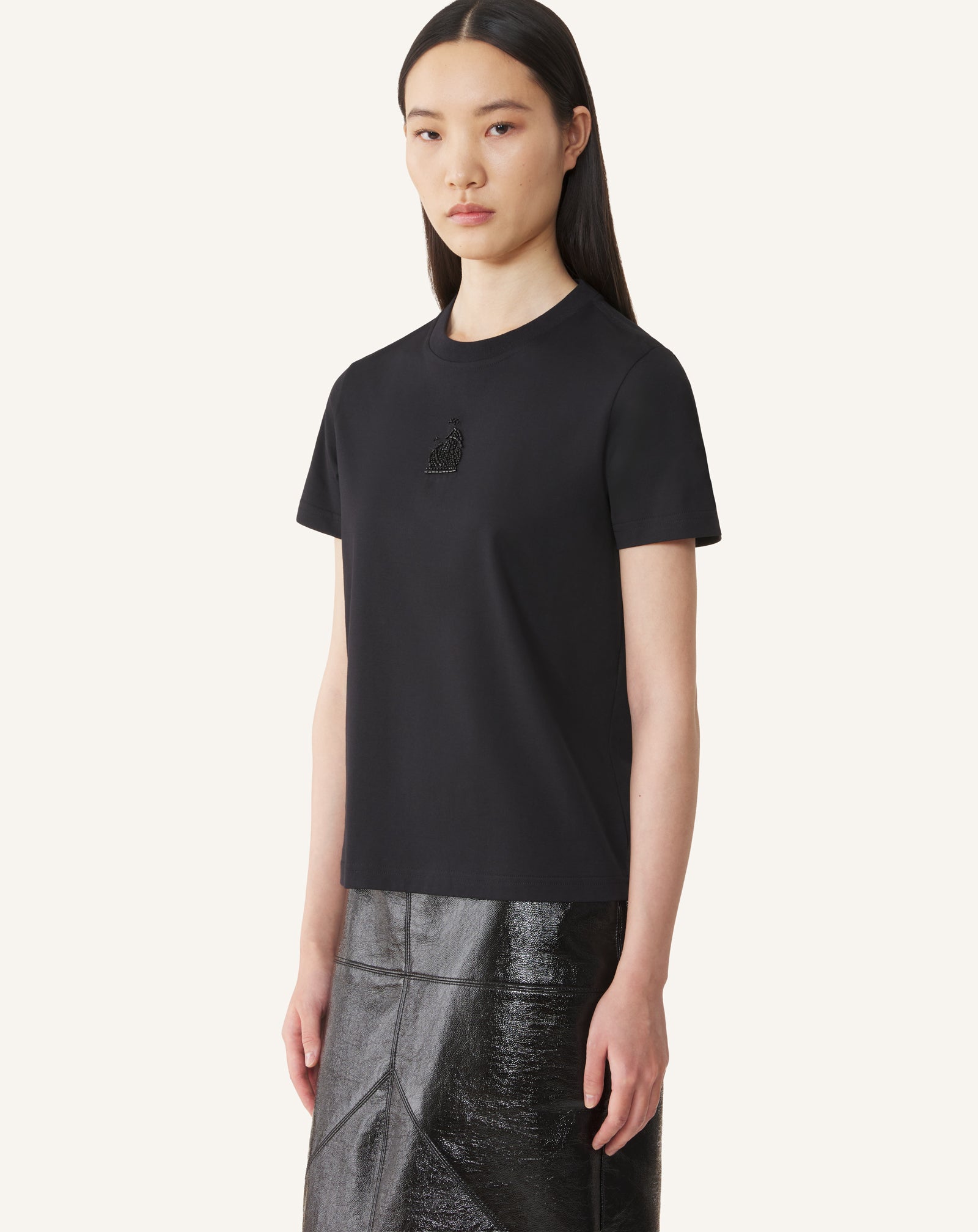 T-SHIRT BRODÉ LA MÈRE ET L'ENFANT EN JERSEY