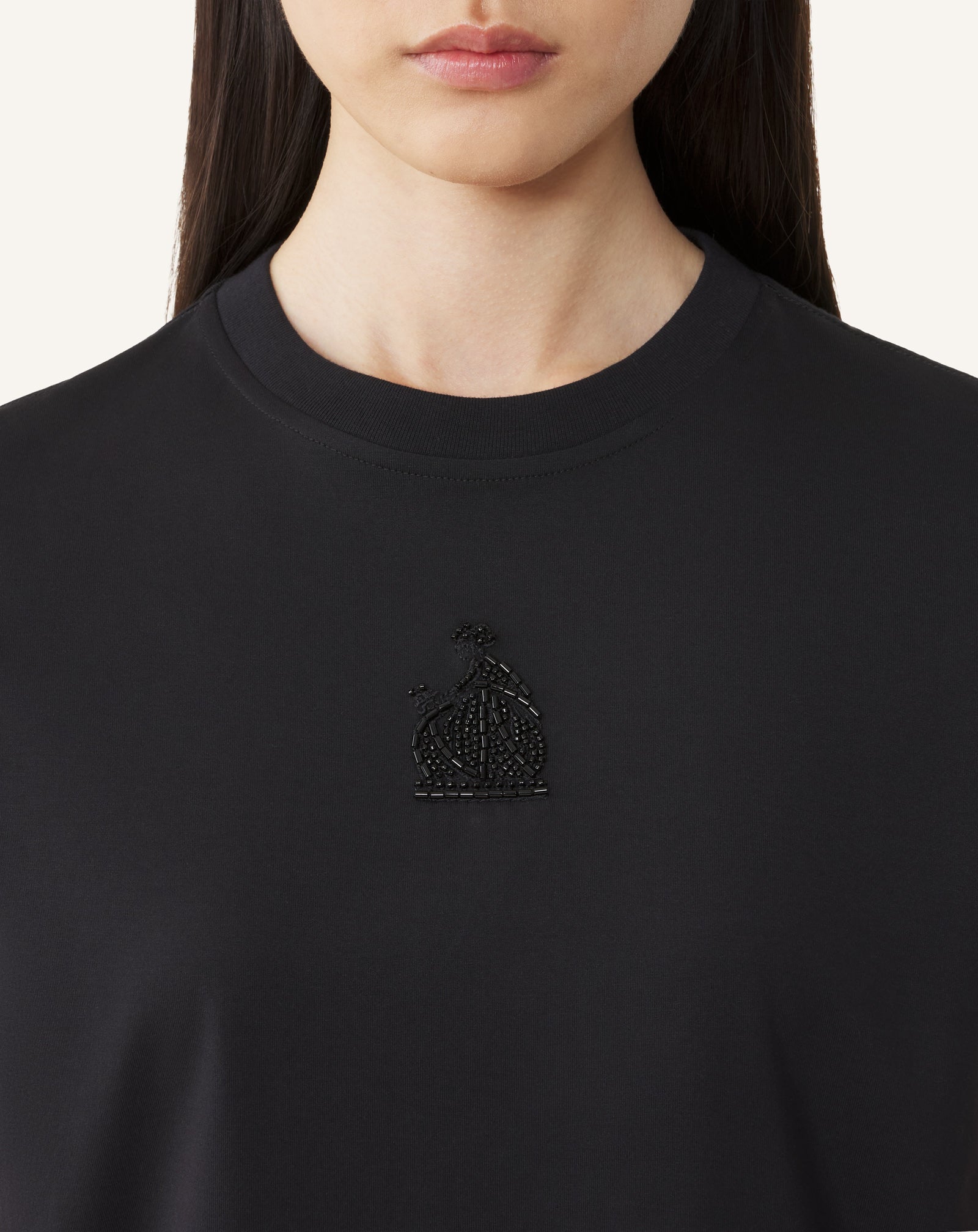 T-SHIRT BRODÉ LA MÈRE ET L'ENFANT EN JERSEY