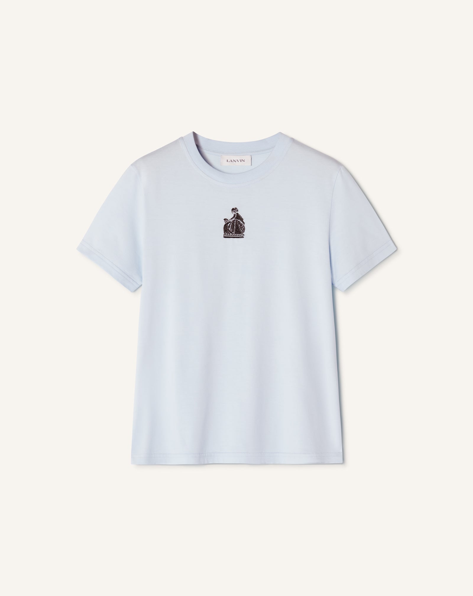 T-SHIRT BRODÉ LA MÈRE ET L'ENFANT EN JERSEY BLEU