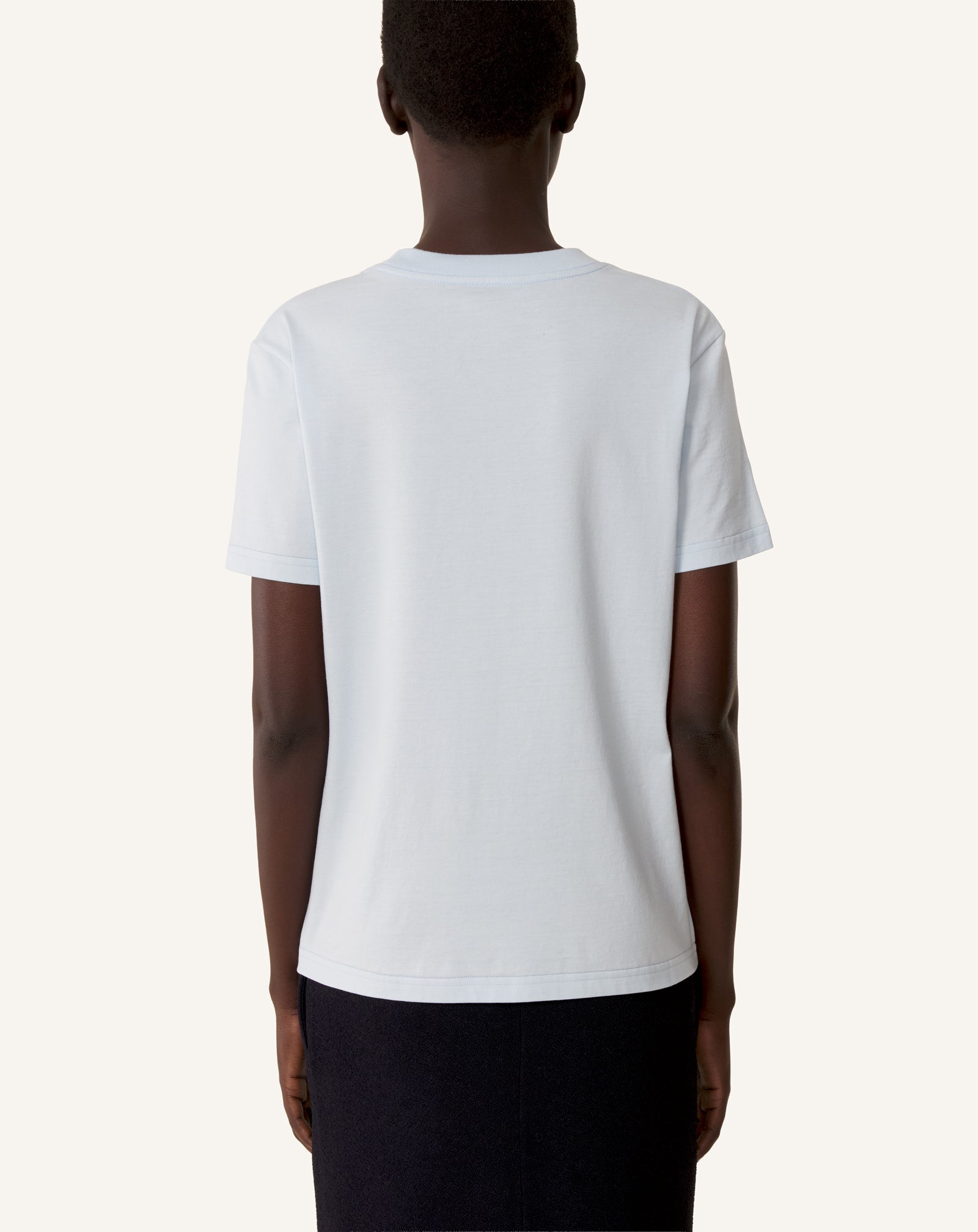 T-SHIRT BRODÉ LA MÈRE ET L'ENFANT EN JERSEY BLEU