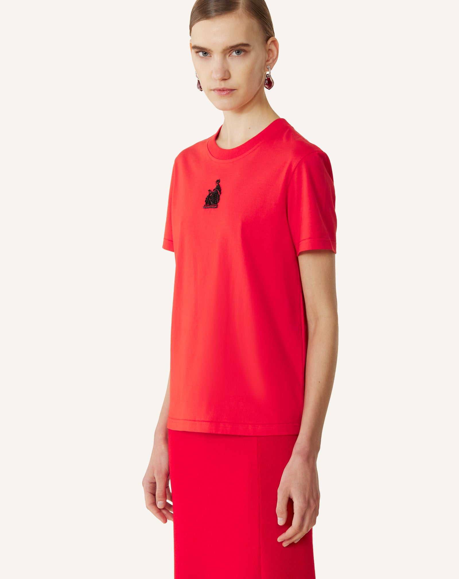 T-SHIRT BRODÉ LA MÈRE ET L'ENFANT EN JERSEY