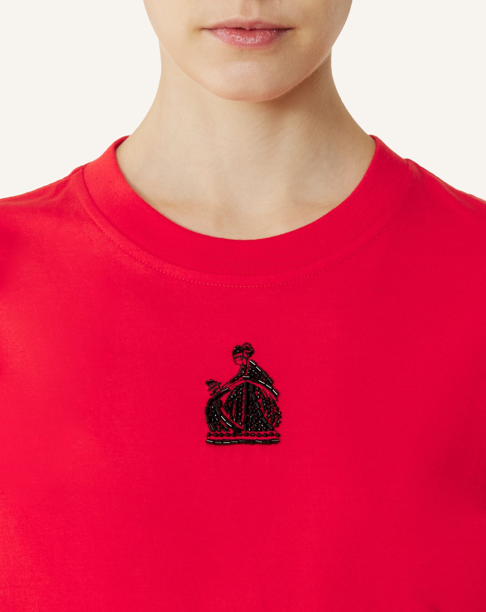 T-SHIRT BRODÉ LA MÈRE ET L'ENFANT EN JERSEY