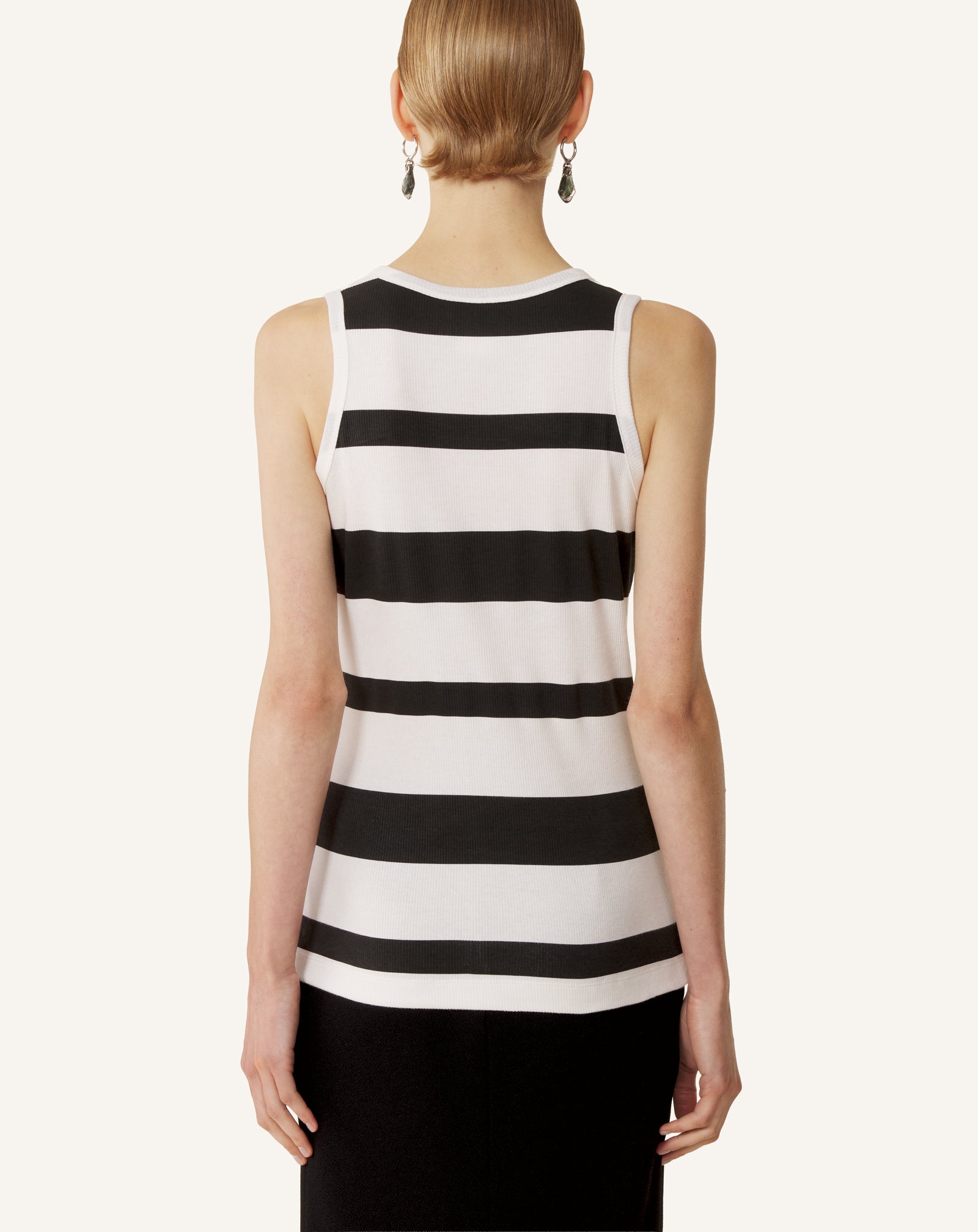 DÉBARDEUR BRODÉ LA MÈRE ET L'ENFANT EN JERSEY CÔTELÉ GRIS