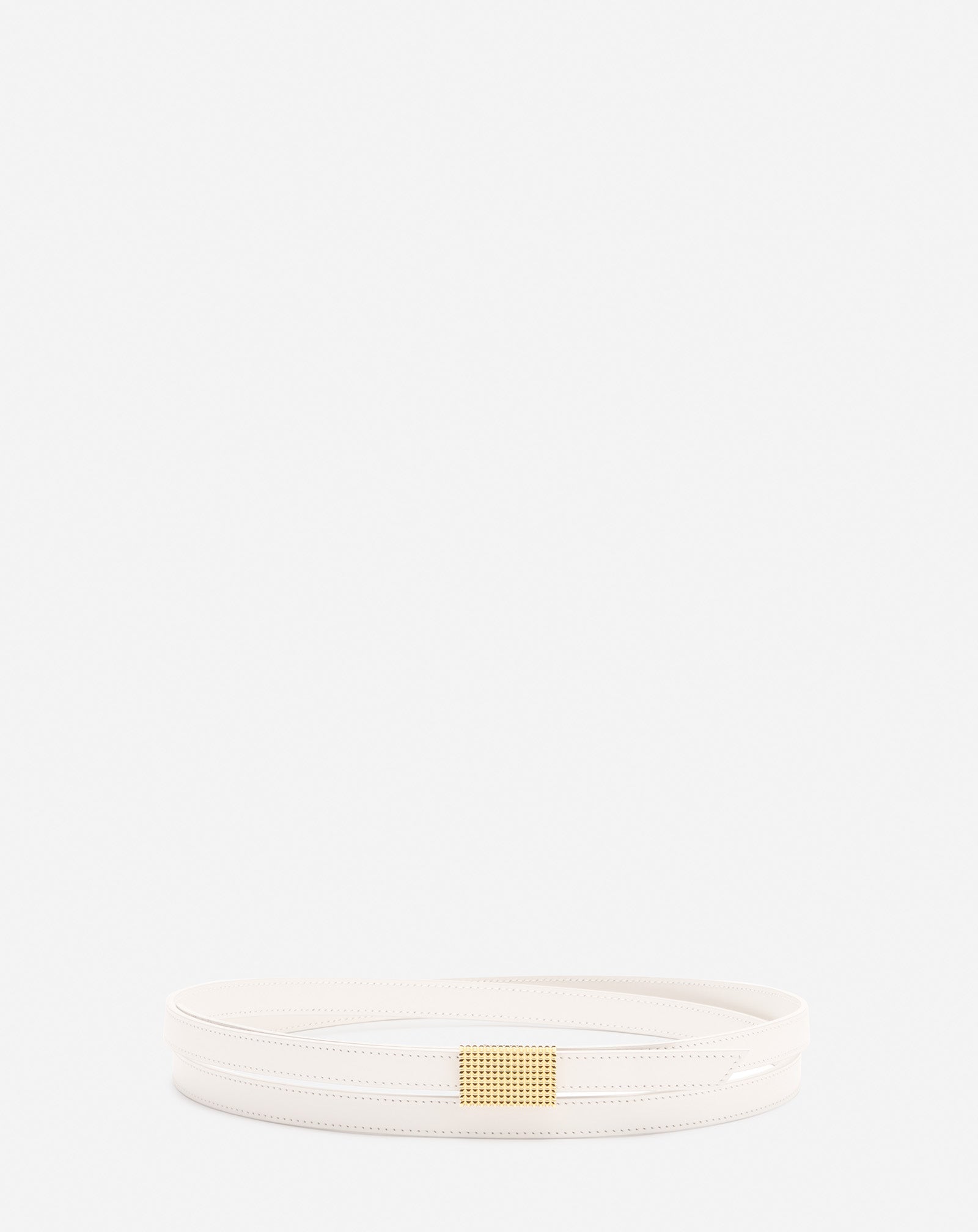 DOUBLE CONCERTO LEATHER BELT, LATTE