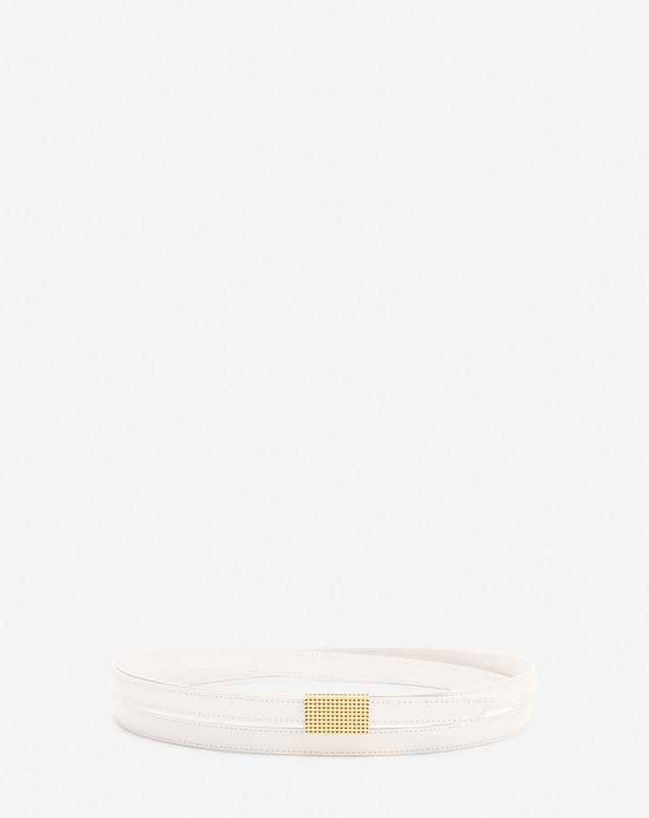 DOUBLE CONCERTO LEATHER BELT, LATTE