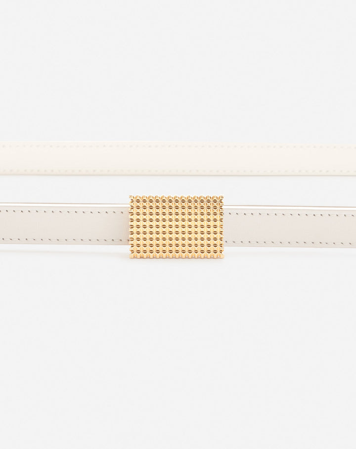 DOUBLE CONCERTO LEATHER BELT, LATTE