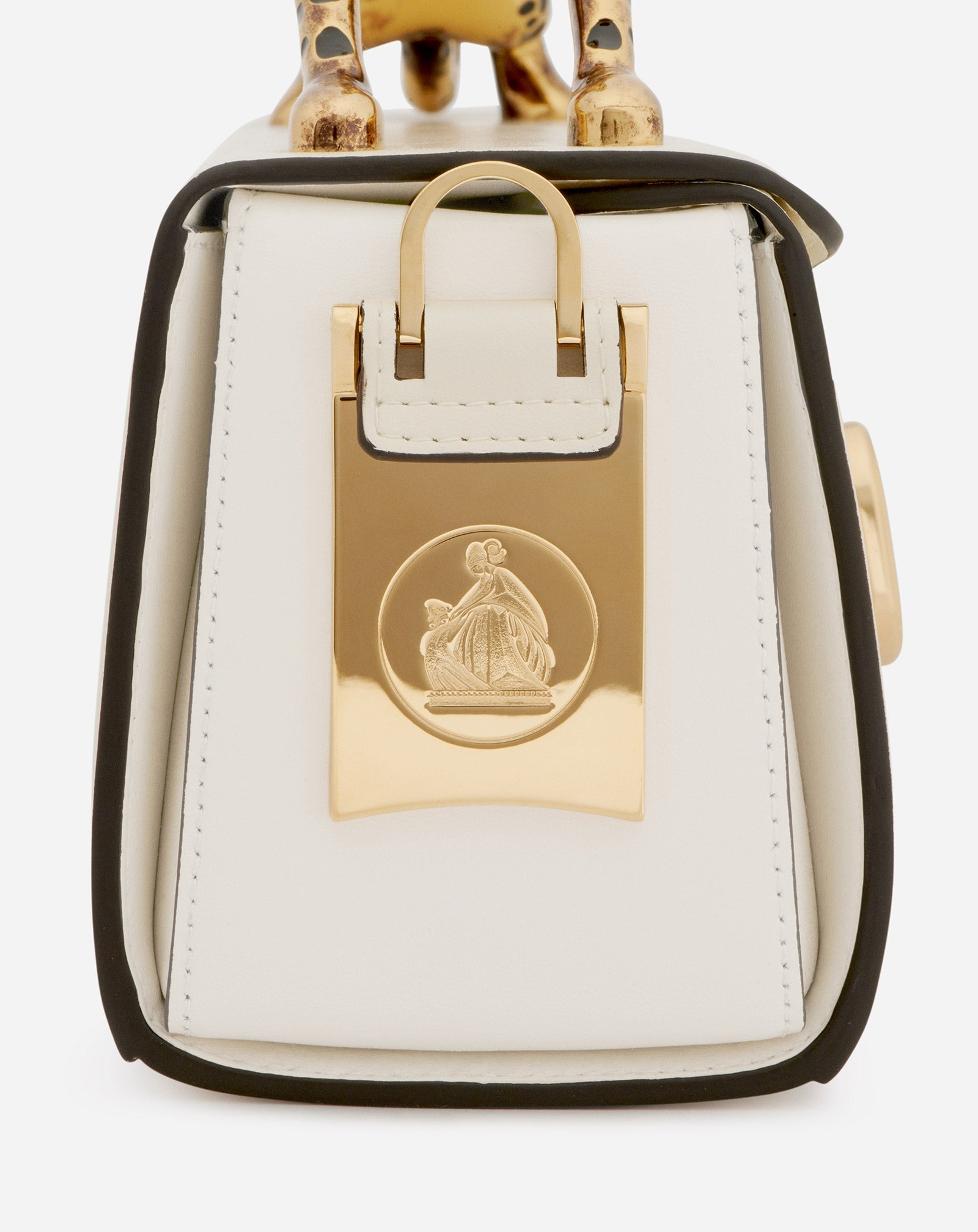 SAC PENCIL CAT EN CUIR DE VEAU BRILLANT ET STRASS