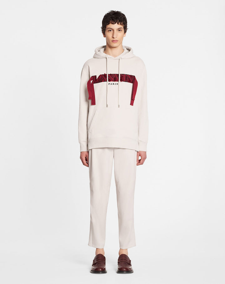 OVERSIZED EMBROIDERED LANVIN CURB LACE HOODIE